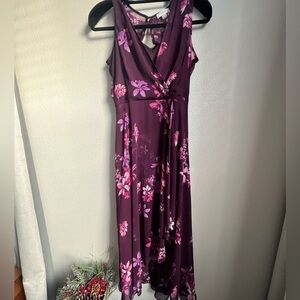 EUC Calvin Klein Sleeveless Fully Lined Purple Floral Size 4 Dress
